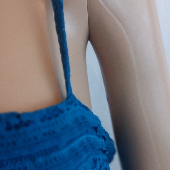 My Michele Teal Lace Short Jumpsuit - Picture 6 of 10